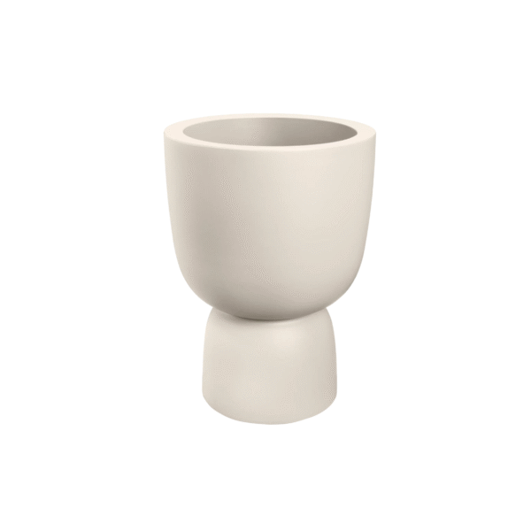 Pot Amber coupe 35cm linnen wit
