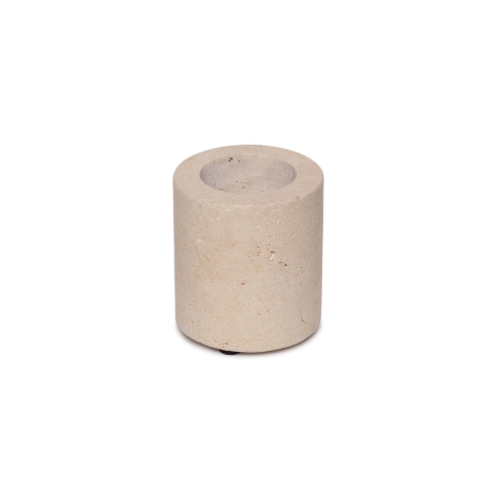 Waxinelichthouder travertine M