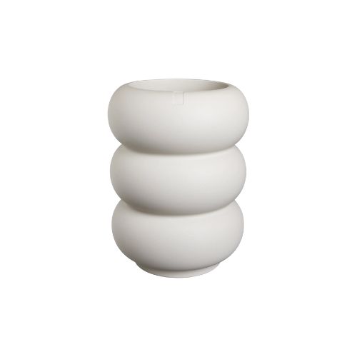 Pot Amber roll high 43cm linnen wit