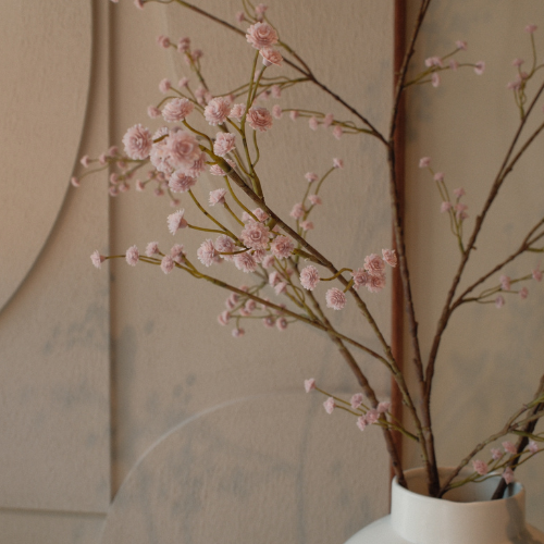Kunsttak Gips spray lg 115 cm roze