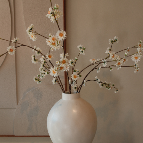Kunsttak Daisy spray lg 110 cm white