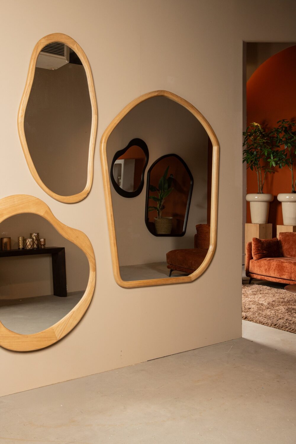 Spiegel Barragh Natural Solid Wood Organic Mirror - Afbeelding 3