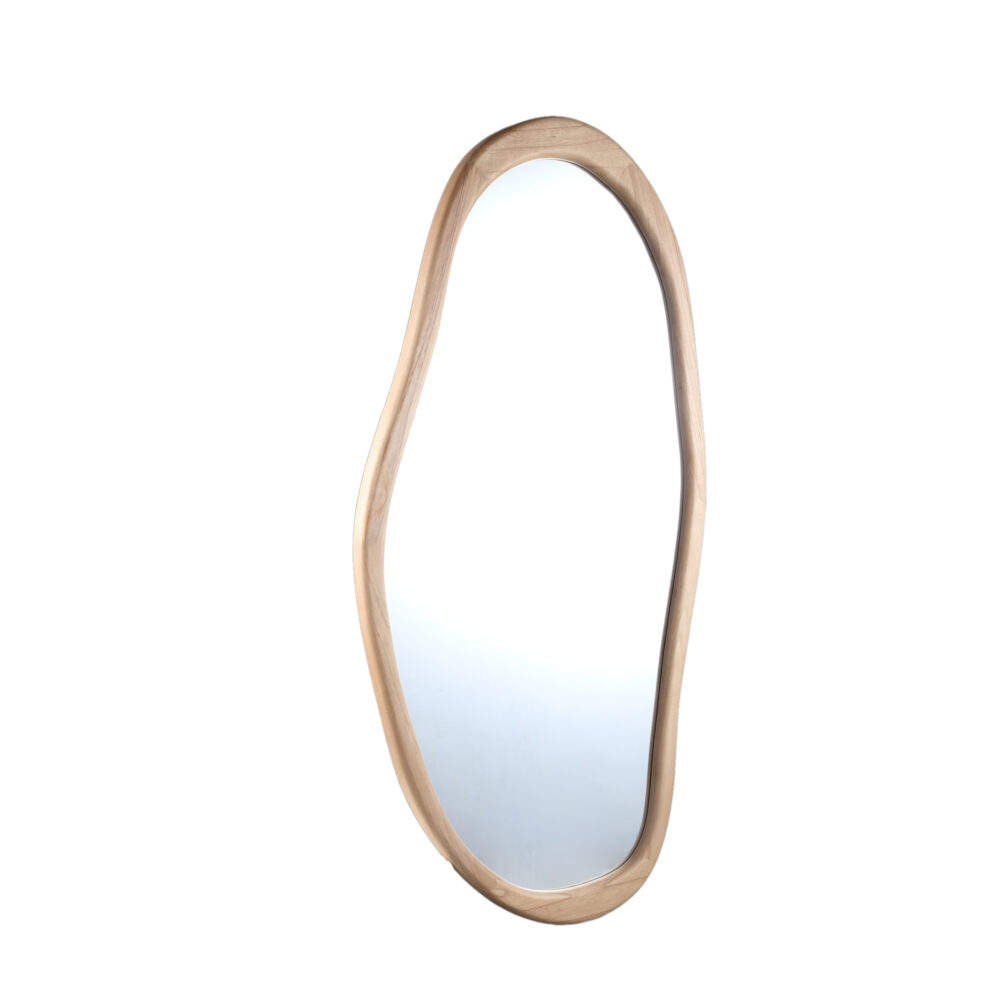 Spiegel Barragh Natural Solid Wood Organic Mirror Oval - Afbeelding 5