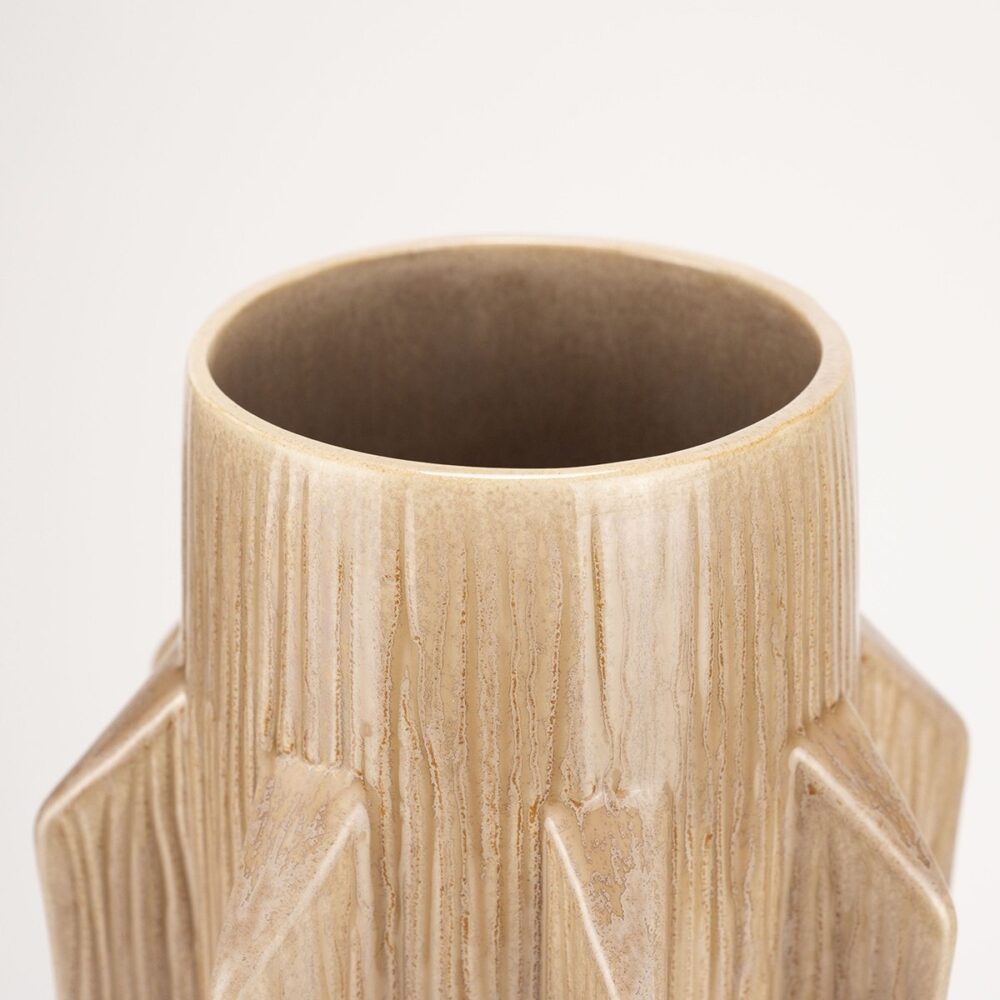 Vaas Medoc 15x36 cm - luster taupe - Afbeelding 2